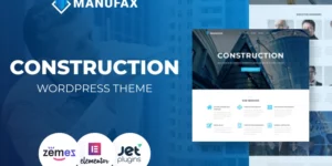 Manufax Construction Multipurpose Creative WordPress Elementor Theme WordPress Theme 1.0.0破解版主题