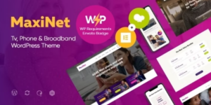 MaxiNet v | Broadband Telecom Internet Provider WordPress Theme + Elementor 1.2.10破解版主题