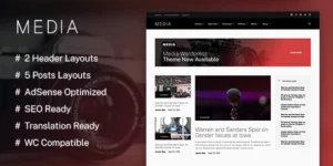 Media A WordPress Theme for Media-Centric Websites 1.0.2破解版主题