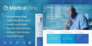 Medical Clinic Doctor and Hospital Health WordPress Theme 1.2.6破解版主题