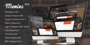 Meminz Download Software Landing Page Theme 3.0破解版主题
