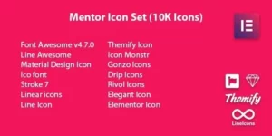 Mentor Icon Pack for Elementor Page Builder 1.0破解版插件