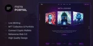 MetaPortal NFT Portfolio WordPress Theme 1.1.2破解版主题
