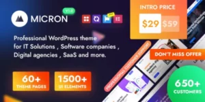 Micron Technology IT Solutions Software WordPress Theme 1.2.1破解版主题