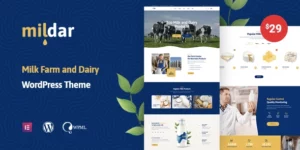 Mildar Dairy Farm Milk WordPress Theme + RTL 1.0.2破解版主题