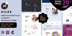 Miles Creative Portfolio Agency WordPress Theme 1.0.2破解版主题