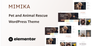 Mimika Pet and Animal Rescue One Page WordPress Theme 1.0.0破解版主题