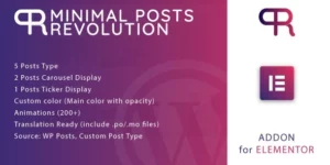 Minimal Posts Revolution For Elementor WordPress Plugin 1.0.0破解版插件