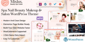 Mixlax Beauty Spa Wellness Salon Makeup Shop WordPress Theme 2.5破解版主题