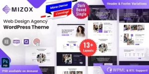 Mizox Web Design Agency 1.1破解版主题