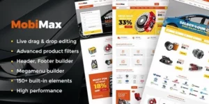 Mobimax Auto Parts WordPress Theme + WooCommerce Shop 5.2破解版主题