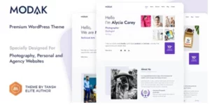 Modak One Page WordPress Theme 1.0.1破解版主题