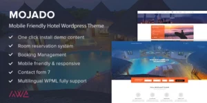 Mojado Mobile Friendly Hotel WordPress Theme 3.0破解版主题