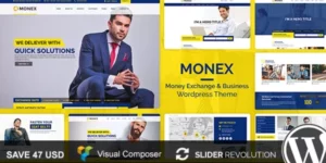 Monex Money Exchange Finance Business WordPress Theme 1.6破解版主题