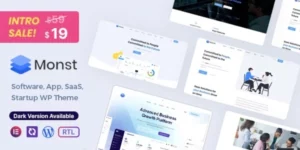 Monst Saas Startup WordPress Theme 1.0.1破解版主题