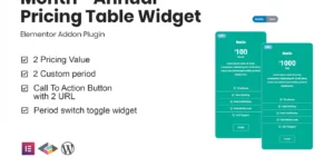 Month Annual Pricing Table Widget For Elementor 1.2.3破解版插件