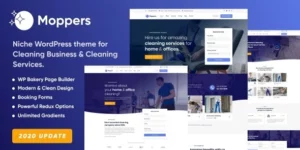 Moppers Cleaning Company and Services WordPress Theme 2.1.5破解版主题