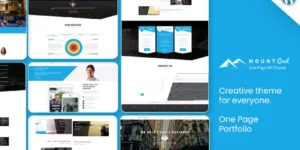MountCool Single Page Portfolio WordPress Theme 2.8破解版主题