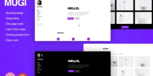 Mugi Personal Portfolio Resume WordPress Theme 1.0.4破解版主题