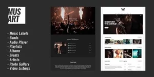 Musart Music Label and Artists WordPress Theme 1.1.2破解版主题