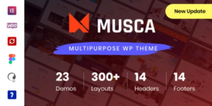 Musca Multipurpose WordPress theme 1.0.3破解版主题