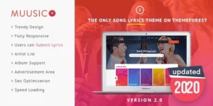 Muusico Song Lyrics WordPress Music Theme 2.9.8.1破解版主题