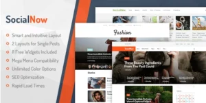 MyThemeShop SocialNow 1.2.11破解版主题