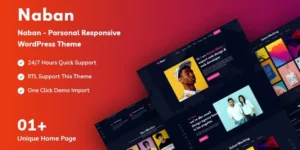 Naban Personal Responsive WordPress Theme 1.0.0破解版主题