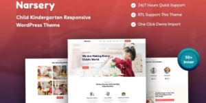 Narsery Child Kindergarten Responsive WordPress Theme 1.0.0破解版主题