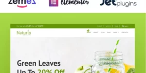 Naturio Food Store Template Elementor WooCommerce Theme 1.0.0破解版主题