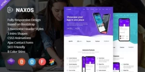 Naxos App Landing Page WordPress Theme 1.7破解版主题