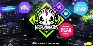 Necromancers eSports Gaming Team WordPress Theme 1.2.0破解版主题