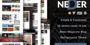 Neder WordPress News Magazine and Blog Theme 1.0破解版主题