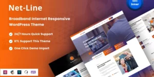 Netline Broadband Internet Responsive WordPress Theme 1.0.0破解版主题