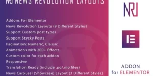 News Revolution Layouts for Elementor WordPress Plugin 1.0破解版插件