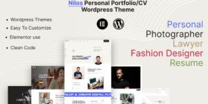 Nilos Personal Portfolio WordPress Theme 1.0破解版主题