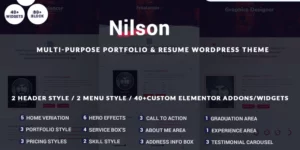 Nilson Multipurpose Personal Portfolio Resume WordPress Theme 1.0.0破解版主题