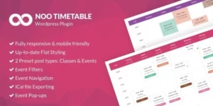 Noo Timetable Responsive Calendar Auto Sync WordPress Plugin 2.1.4破解版插件