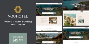 NouHotel Resort Hotel Booking WordPress Theme 1.0.2破解版主题