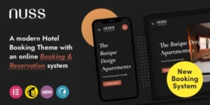 Nuss Hotel Booking WordPress 1.1.8破解版主题