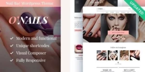 O’Nails Nail Bar Beauty Salon Wellness WordPress Theme 1.4.1破解版主题