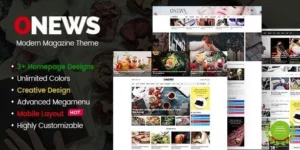 ONews Modern Newspaper Magazine Theme WordPress (Mobile Layout Ready) 1.1.3破解版主题