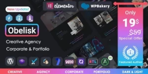 Obelisk Agency Portfolio Creative WordPress Theme 1.7.5破解版主题