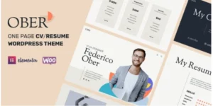 Ober – CV/Resume Personal Portfolio WordPress 1.2.0破解版主题