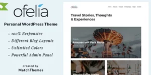 Ofelia Travel Personal WordPress Blog Theme 2.0.2破解版主题