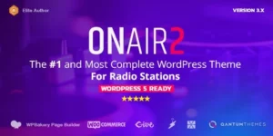 Onair2: Radio Station WordPress Theme With Non-Stop Music Player 5.4.3破解版主题