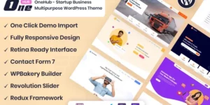 OneHub Startup Business Multipurpose WordPress Theme 1.0.0破解版主题