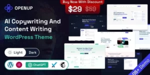 Openup AI Content Writer AI Application WordPress Theme 1.0.2破解版主题