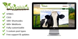 Organics – a Beautiful Eco WordPress Theme 1.07破解版主题