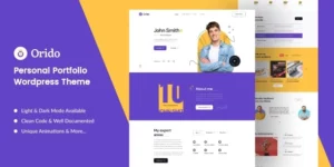 Orido Personal Portfolio WordPress Theme 1.0破解版主题
